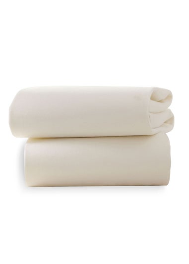 Clair de Lune 2 Pack Cream Cot Bed Sheets