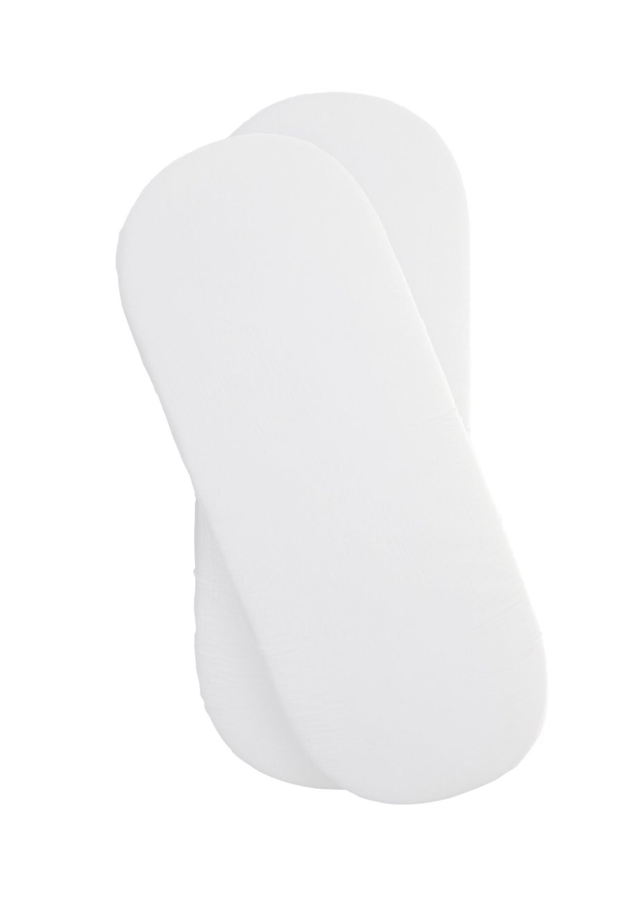 Clair de Lune 2 Pack White Pram/Crib Sheets