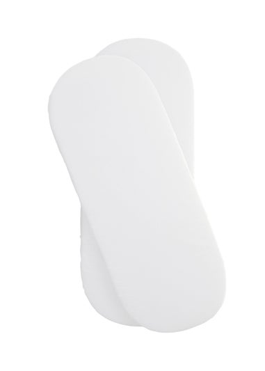 Clair de Lune 2 Pack White Pram/Crib Sheets