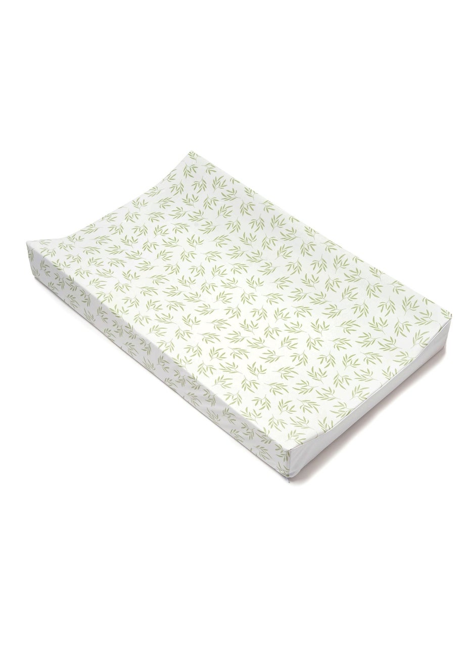 Clair de Lune Green Leaf Anti-Roll Wedge Baby Changing Mat
