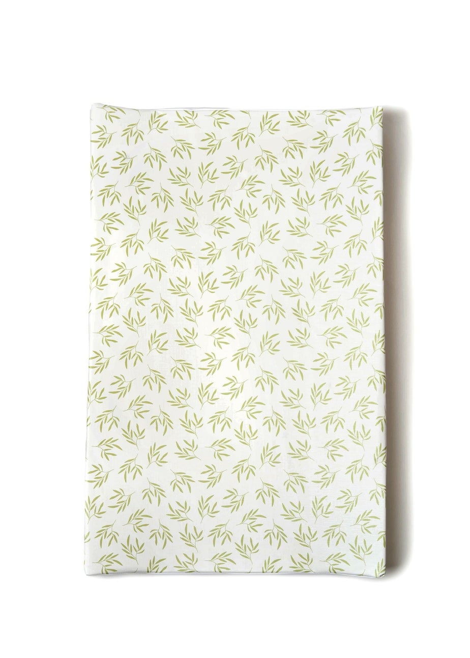 Clair de Lune Green Leaf Anti-Roll Wedge Baby Changing Mat