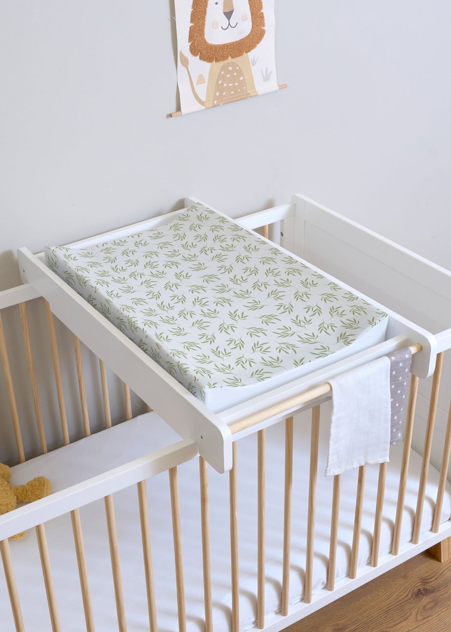 Clair de Lune Green Leaf Anti-Roll Wedge Baby Changing Mat