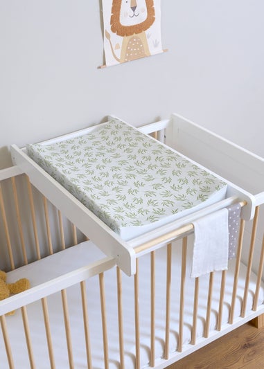 Clair de Lune Green Leaf Anti-Roll Wedge Baby Changing Mat