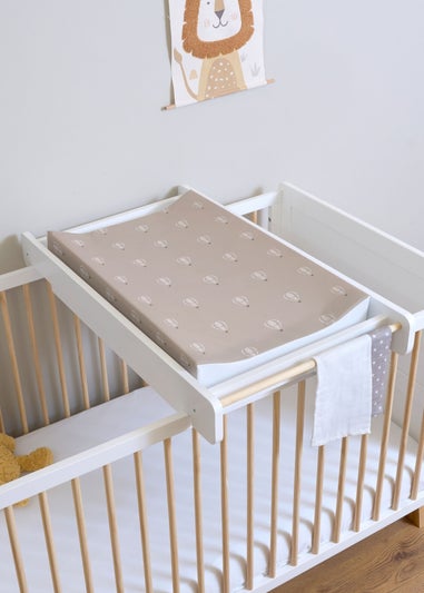 Clair de Lune Hot Air Balloon Anti-Roll Wedge Baby Changing Mat Mocha