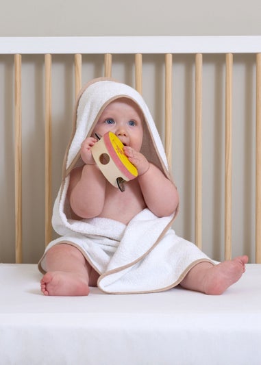 Clair de Lune 2 Pack White Basic Hooded Towel