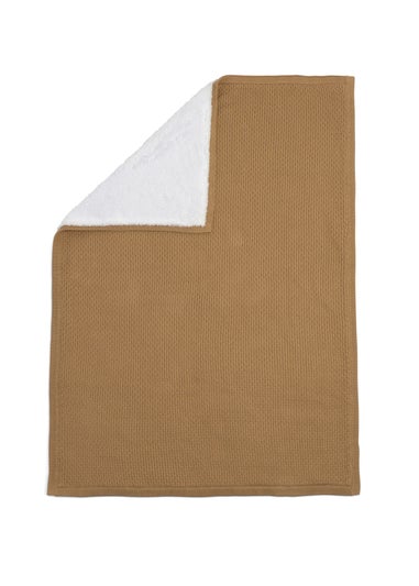 Clair de Lune Organic Biscuit Knit Sherpa Blanket