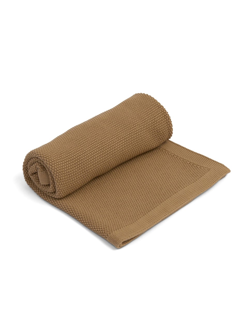 Clair de Lune Organic Biscuit Knitted Blanket