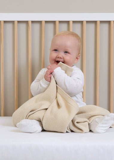 Clair de Lune Organic Cream Knitted Blanket