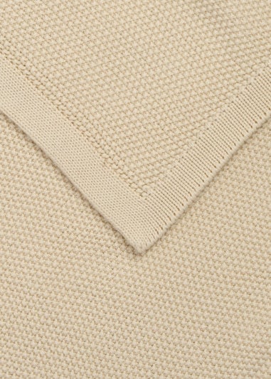 Clair de Lune Organic Cream Knitted Blanket