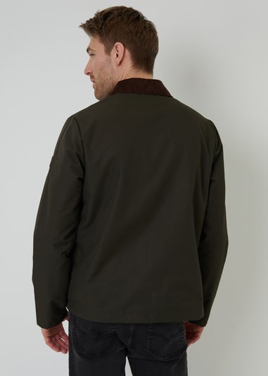 Threadbare Khaki Showerproof Collared Lightweight Jacket