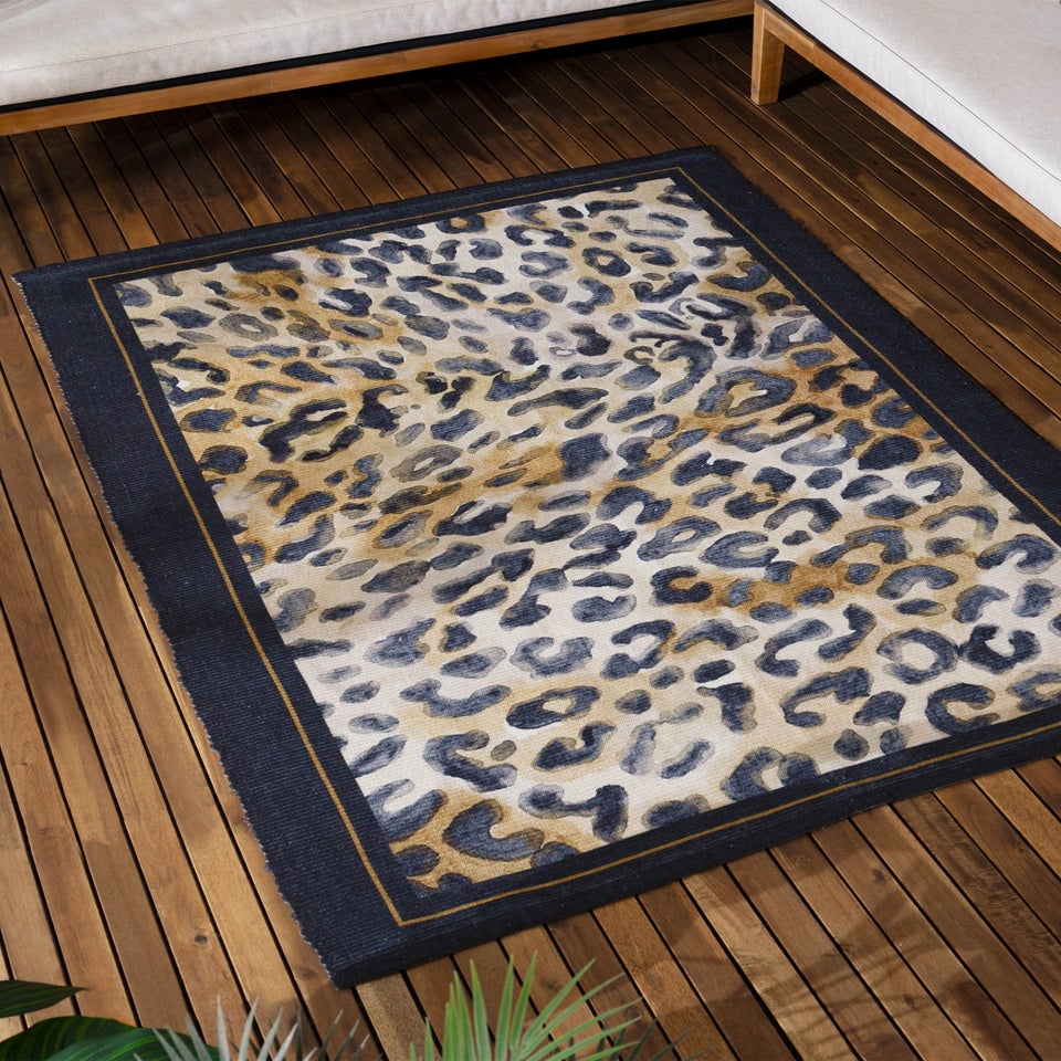 Paoletti Leopardis Leopard Printed Indoor/Outdoor Rug