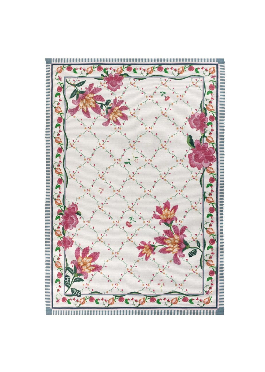 Wylder Nature Red Claudia Floral Printed Indoor/Outdoor Rug
