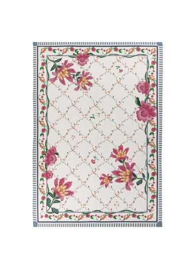 Wylder Nature Red Claudia Floral Printed Indoor/Outdoor Rug