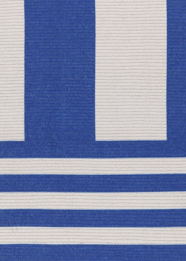 furn. Navy/White Deck Stripe Printed Indoor/Outdoor Rug