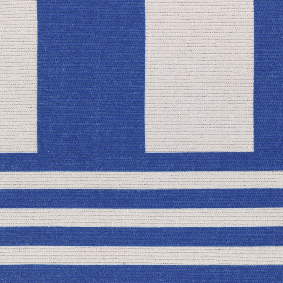 furn. Navy/White Deck Stripe Printed Indoor/Outdoor Rug