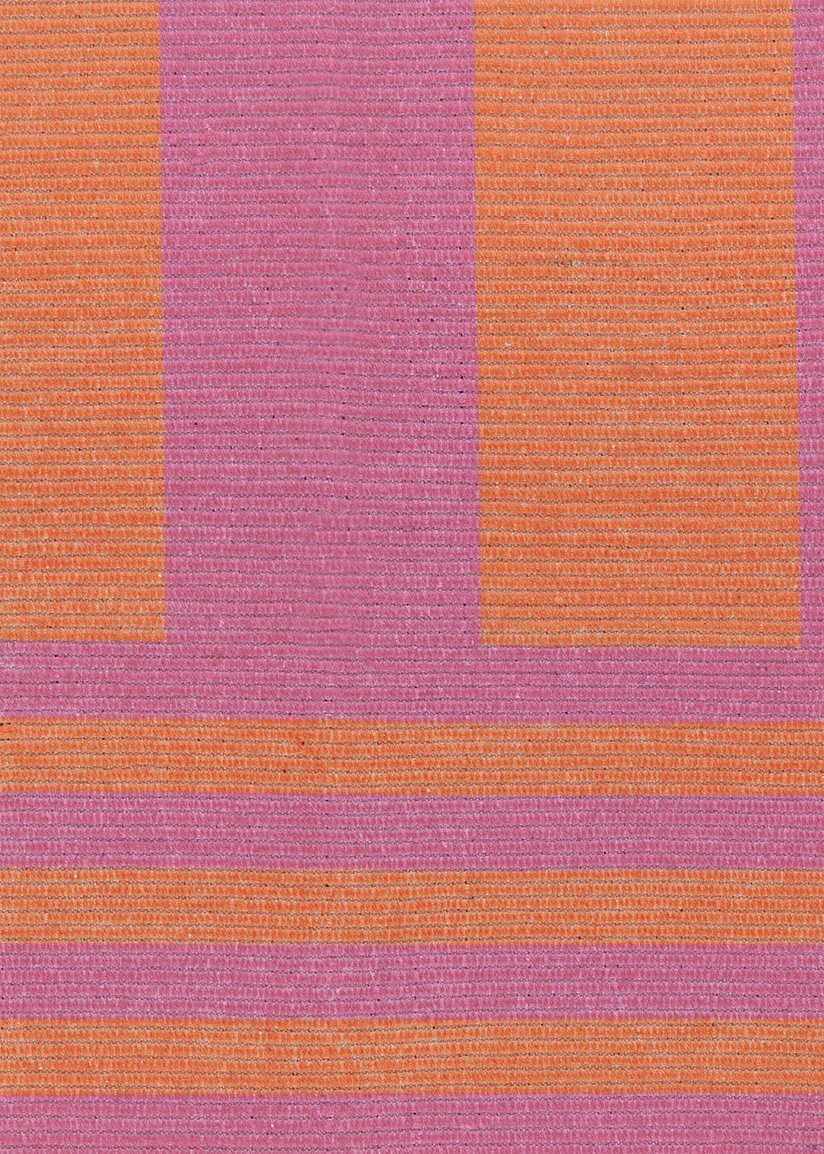 furn. Pink Deck Stripe Printed Indoor/Outdoor Rug