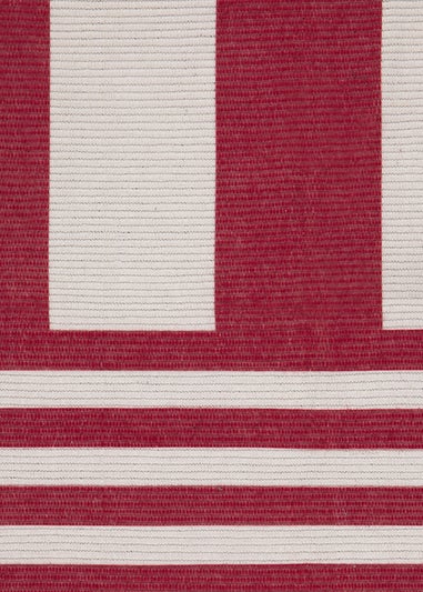 furn. Red Deck Stripe Printed Indoor/Outdoor Rug
