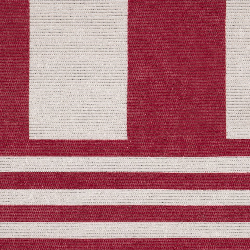 furn. Red Deck Stripe Printed Indoor/Outdoor Rug