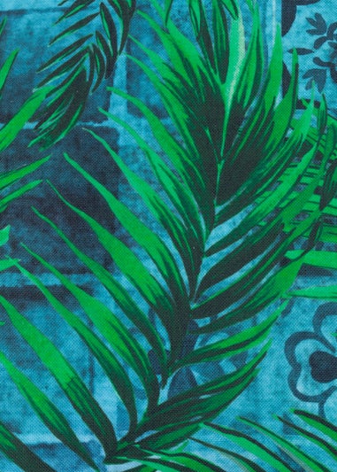 Paoletti Dark Blue Majorelle Palm Outdoor Outdoor Cushion