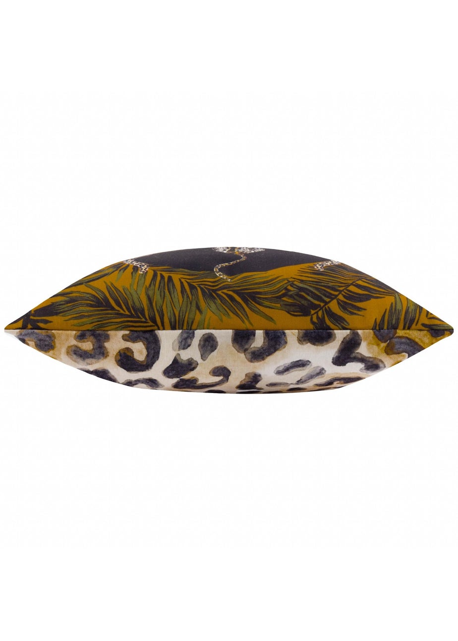 Paoletti Black/Gold Leopardis Trio Printed Outdoor Outdoor Cushion