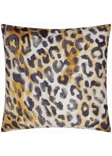 Paoletti Black/Gold Leopardis Trio Printed Outdoor Outdoor Cushion