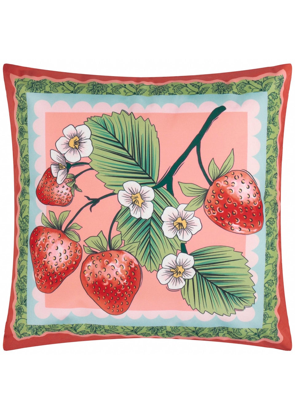 furn. Anemone Strawberries Printed Outdoor Outdoor Cushion