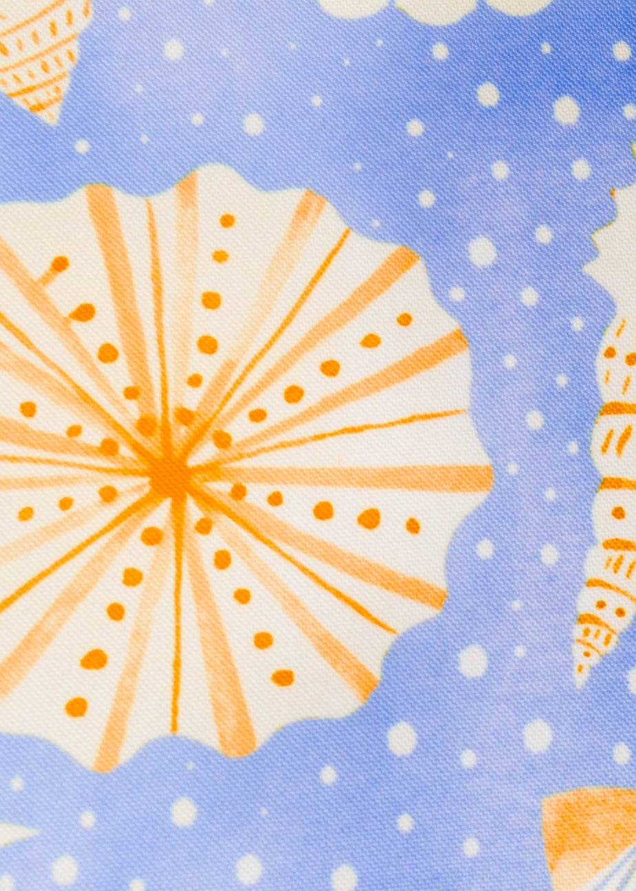 furn. Blue Sea Shells Printed Outdoor Cushion