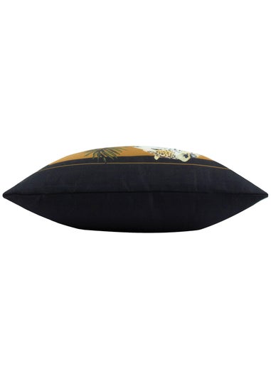 Paoletti Black/Gold Leopardis Cat Printed Outdoor Outdoor Cushion