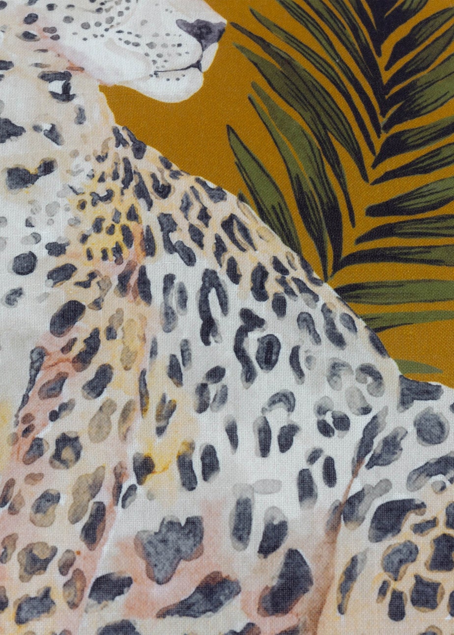 Paoletti Black/Gold Leopardis Cat Printed Outdoor Outdoor Cushion