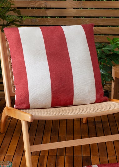 furn. Red Deck Stripe  Woven Outdoor Outdoor Cushion