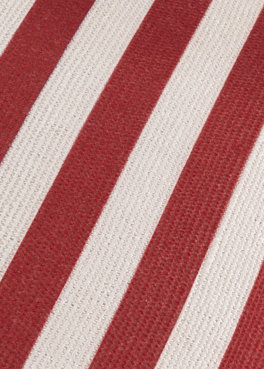 furn. Red Deck Stripe  Woven Outdoor Outdoor Cushion