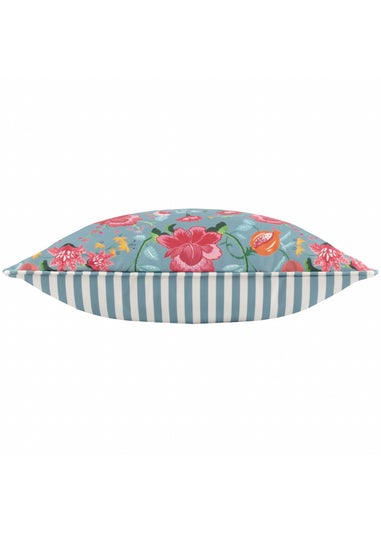 Wylder Nature Light Blue Claudia Floral Outdoor Outdoor Cushion