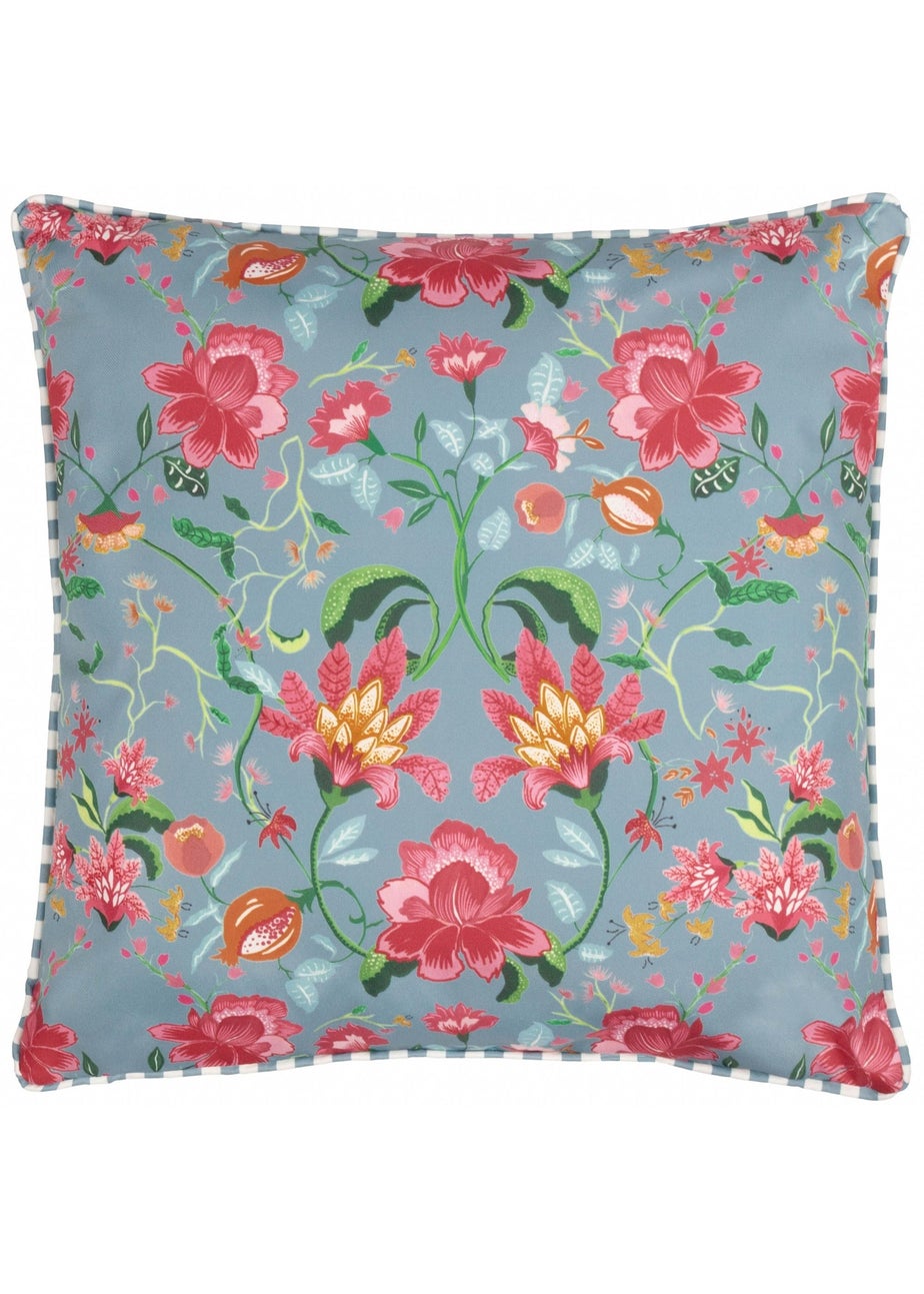 Wylder Nature Light Blue Claudia Floral Outdoor Outdoor Cushion