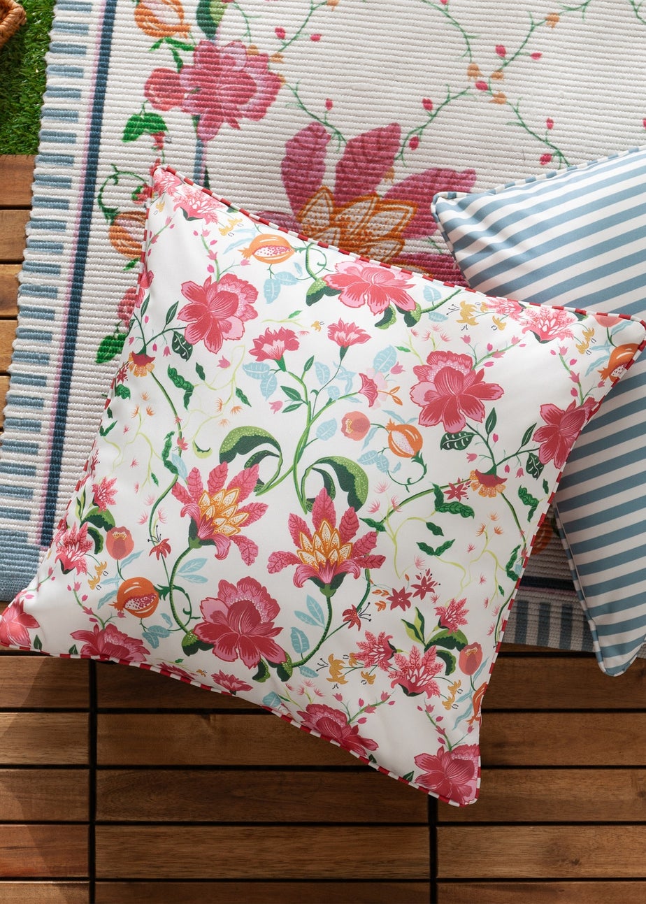 Wylder Nature Red Claudia Floral Outdoor Outdoor Cushion
