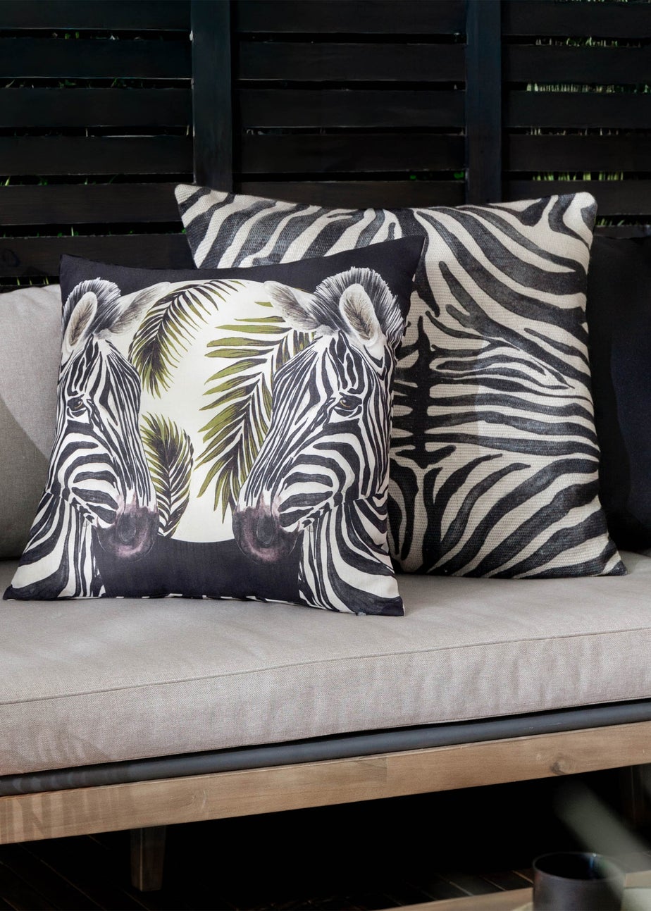 Paoletti Leopardis Zebra Woven Outdoor Cushion
