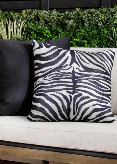 Paoletti Leopardis Zebra Woven Outdoor Cushion