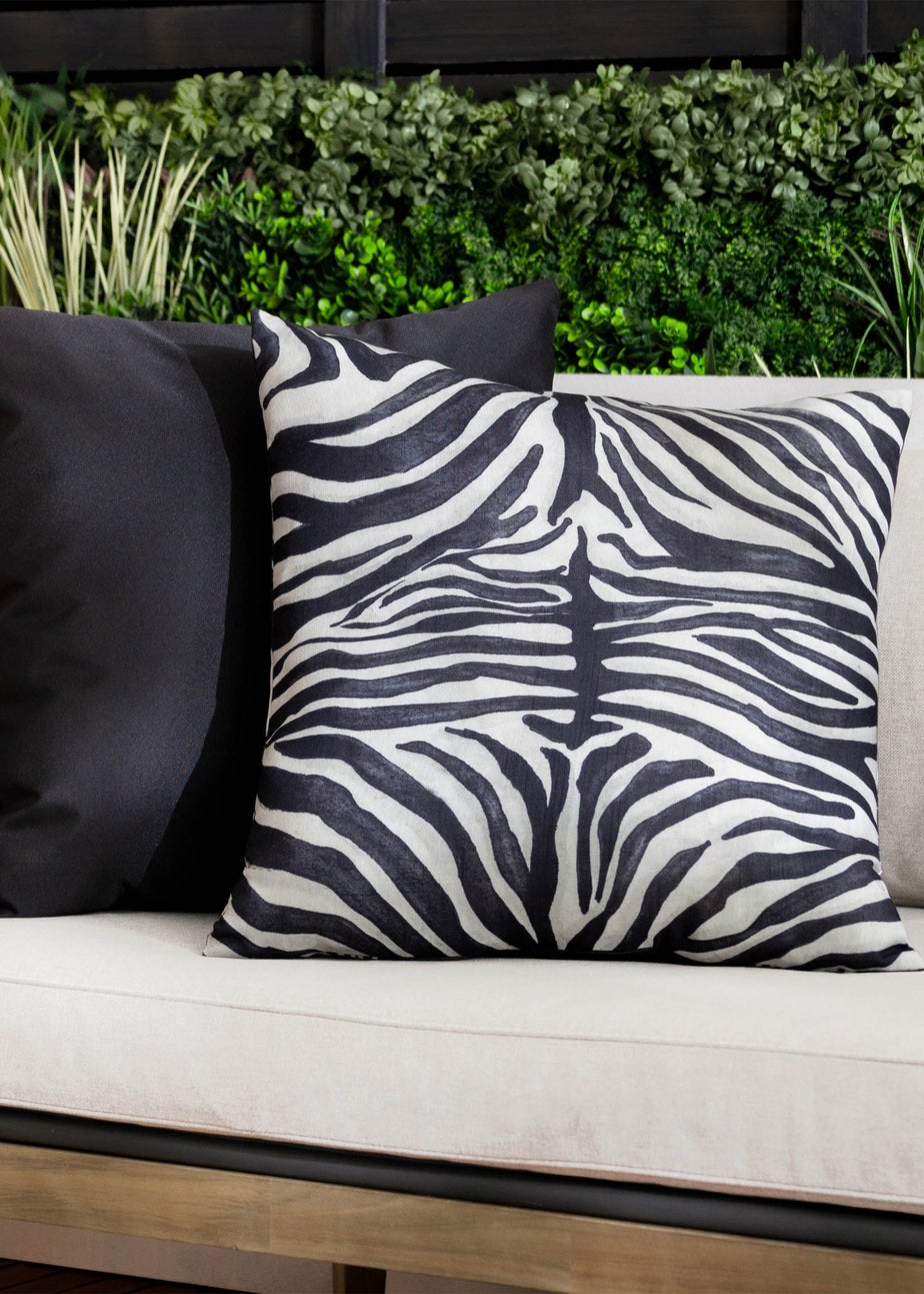 Paoletti Leopardis Zebra Woven Outdoor Cushion