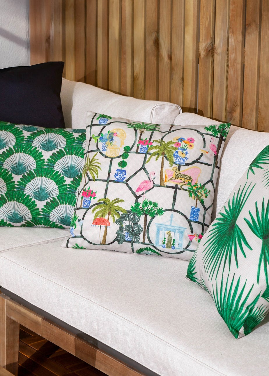 furn. Green Agave Tropical Outdoor Outdoor Cushion