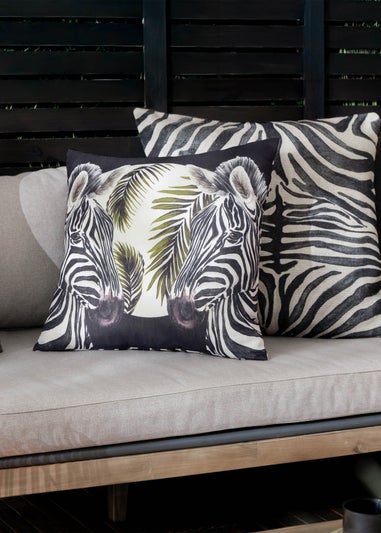 Paoletti Leopardis Zebra Woven Outdoor Cushion