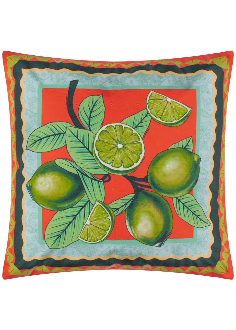furn. Anemone Limes Printed Outdoor Outdoor Cushion