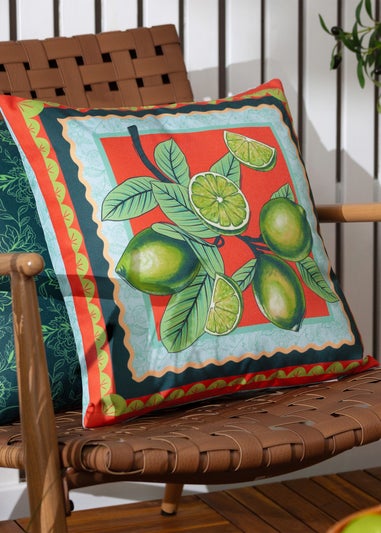 furn. Anemone Limes Printed Outdoor Outdoor Cushion