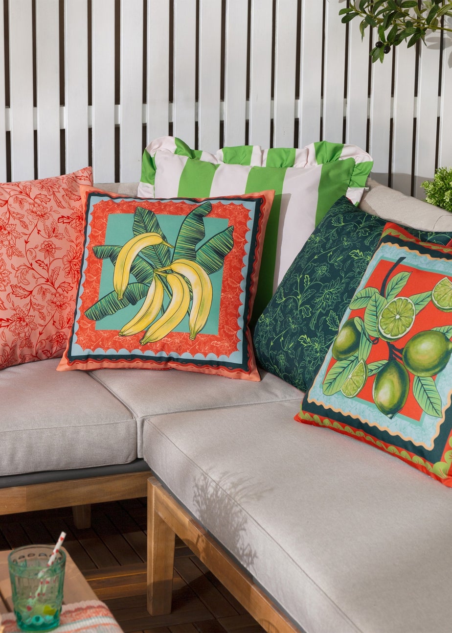 furn. Anemone Limes Printed Outdoor Outdoor Cushion