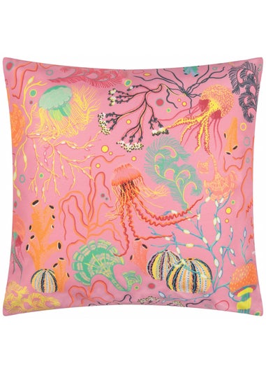 furn. Pink Reef Printed Outdoor Outdoor Cushion