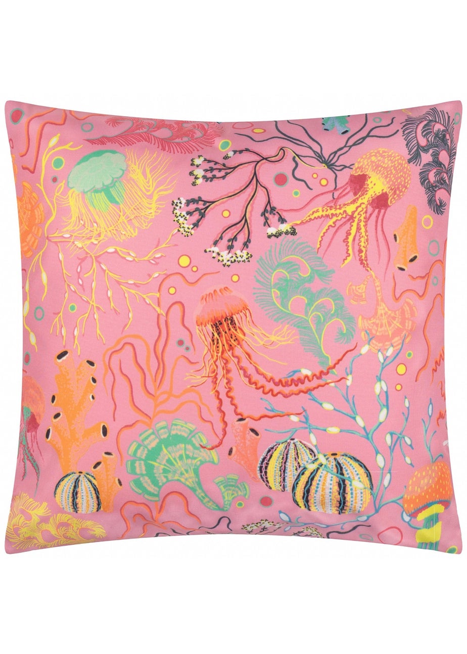 furn. Pink Reef Printed Outdoor Outdoor Cushion