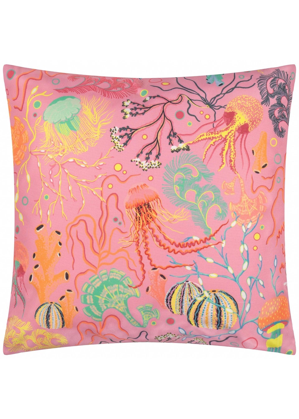 furn. Pink Reef Printed Outdoor Outdoor Cushion