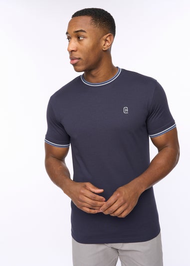 Crosshatch Navy Shellworth T-Shirt