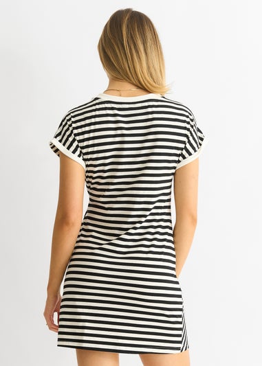 Gini London Black Stretch Stripe Mini Dress