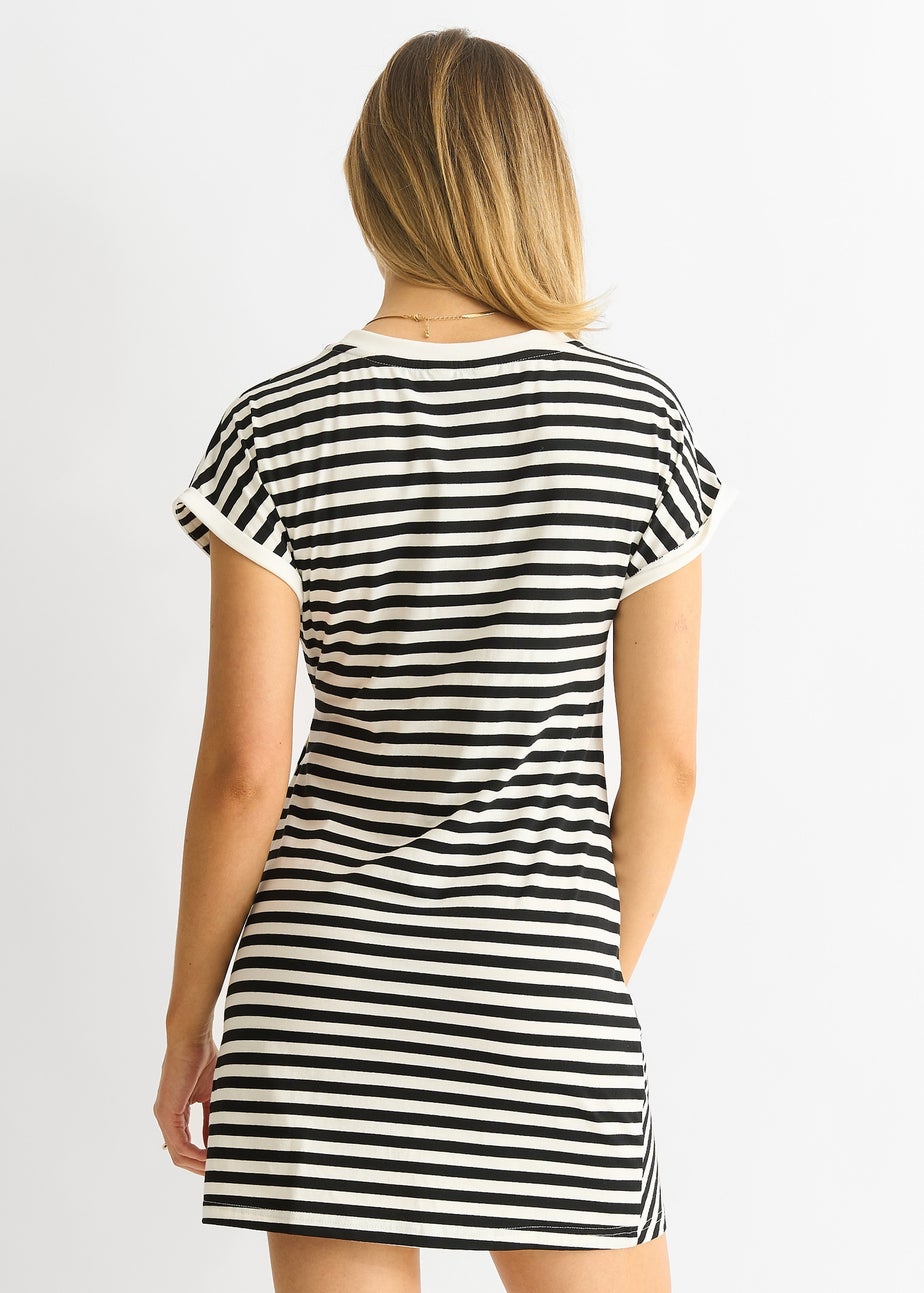 Gini London Black Stretch Stripe Mini Dress