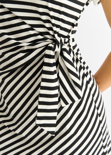 Gini London Black Stretch Stripe Mini Dress