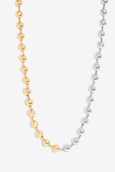 Mood Two Tone Ball Chain Allway Necklace